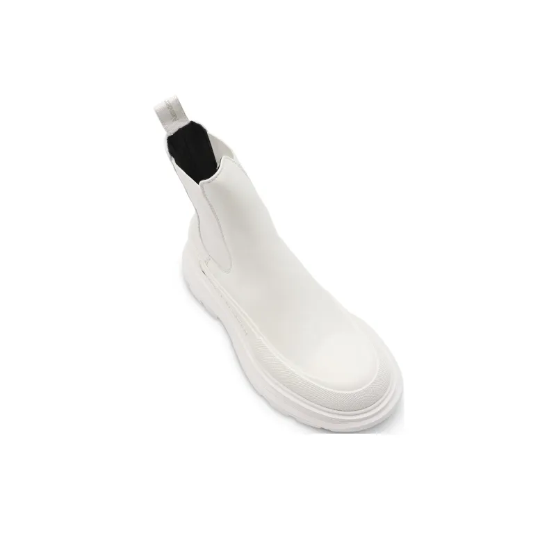 Alexander McQueen Tread Slick Ankle Boots White Women's-3