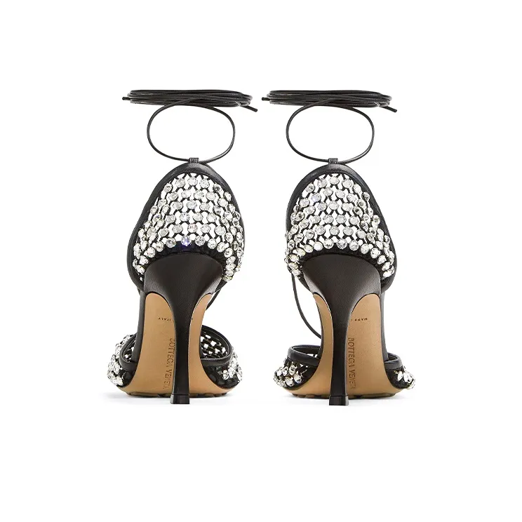 Bottega Veneta Stretch High Heels Women's Black-4
