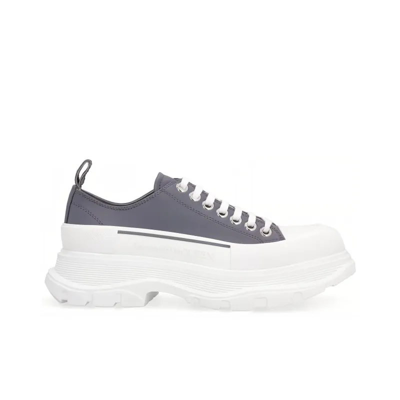 Alexander McQueen Tread Slick Martin Boot Women's Silver Gray-1
