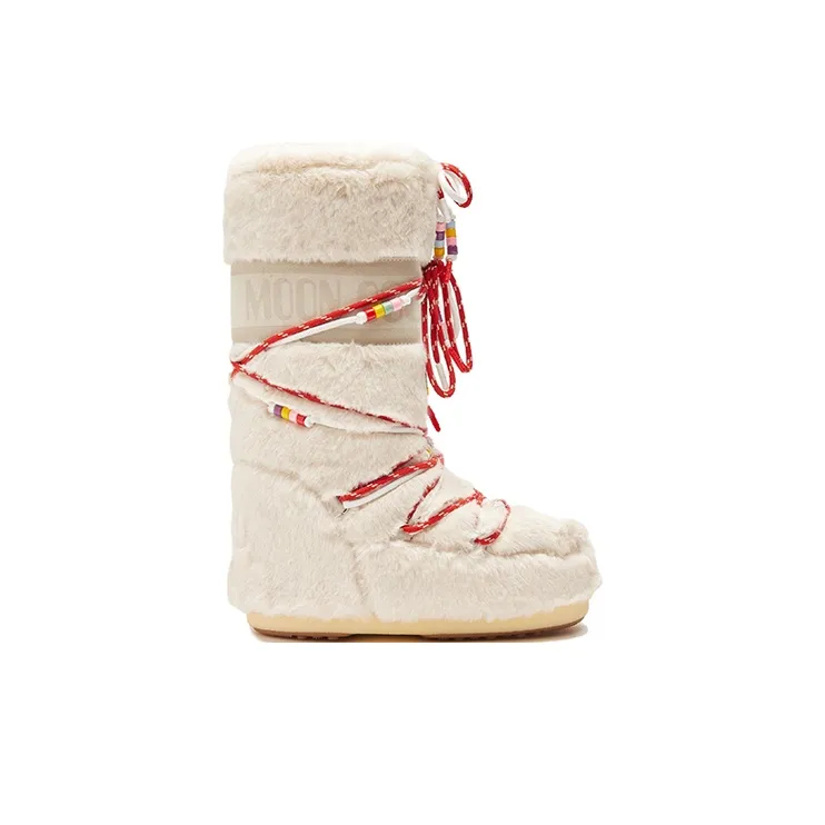 Moon Boot Icon Logo Printed Beads Boots-1