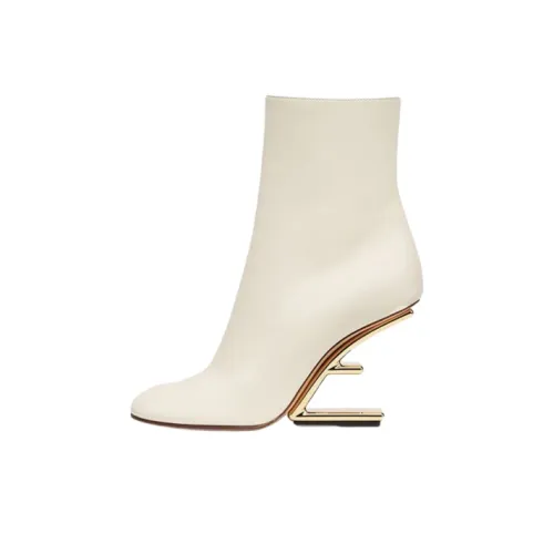 FENDI Ankle Boots 8.9cm Women's White