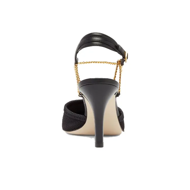 FENDI Colibrì Lite Slim Heel High Heels 8.5cm Women's Black-4