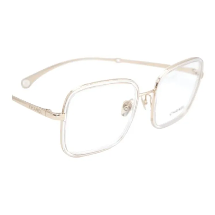 CHANEL Eyeglass Frames Women's Gold-4