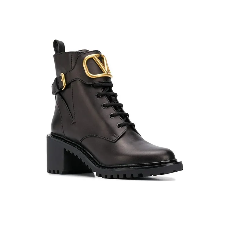 Valentino Vlogo Ankle Boots Women's Black-1