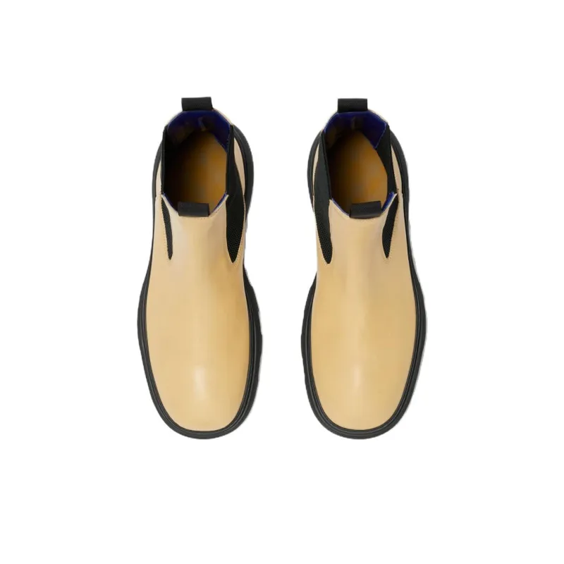 Burberry Creeper Leather Ankle Boots-2