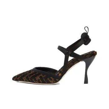 FENDI Monogram Jacquard Pointed Toe Pumps