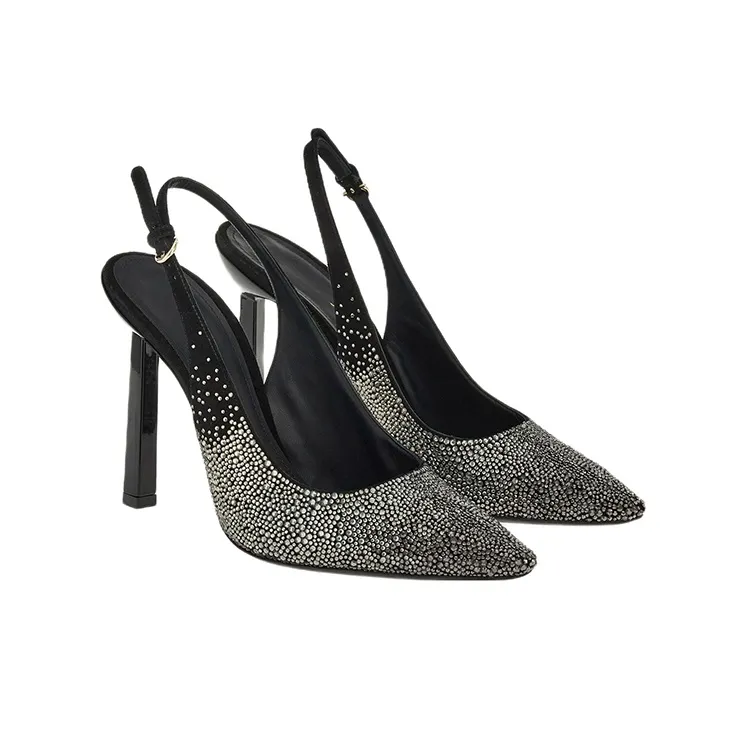 FERRAGAMO Slim Heel High Heels 10cm Women's Black-2