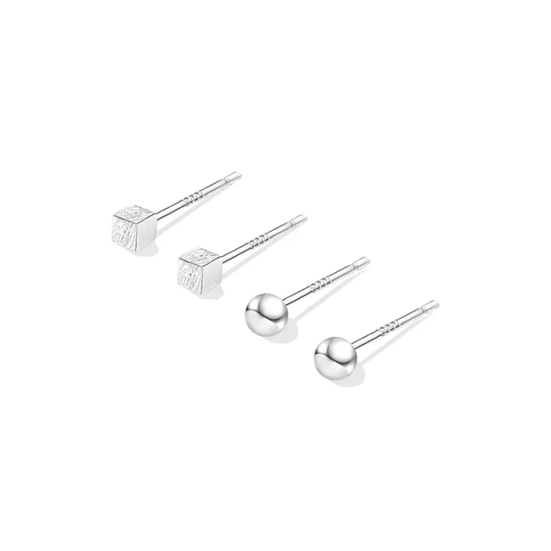 JOLLY NOTE Sterling Silver Stud Earrings Women's-7