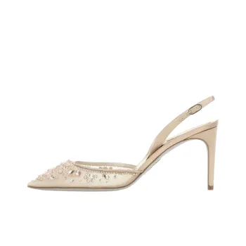 RENE CAOVILLA Slim Heel High Heels 8cm Women's Beige