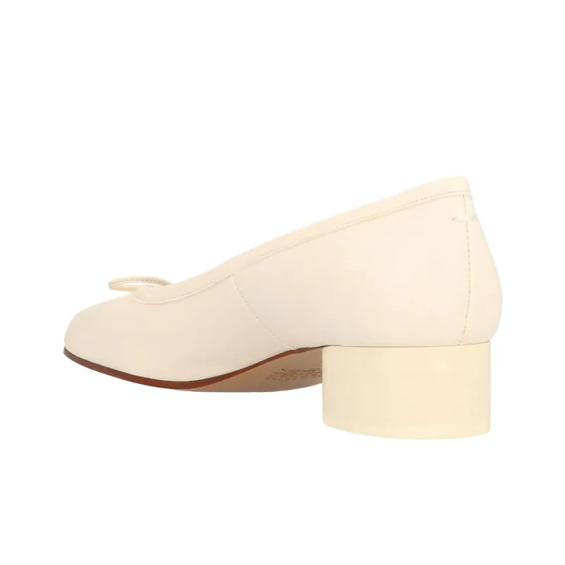 Maison Margiela Tabi Chunky Heel High Heels Women's Beige-3