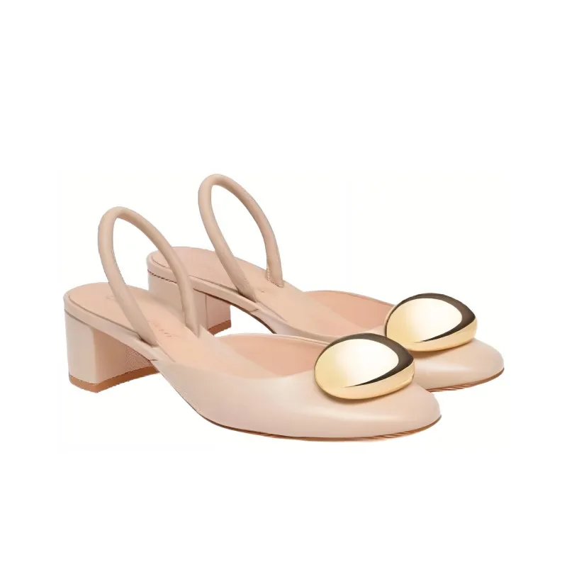 GIANVITO ROSSI Sphera 45mm Leather Mules-2
