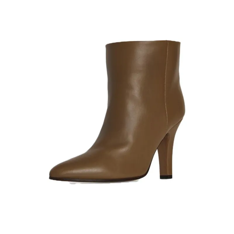 THE ROW Prudens Ankle Boots 8.9cm Women's Brown-4