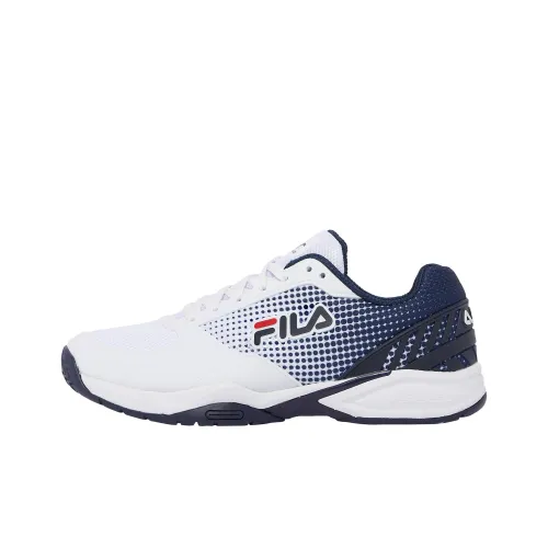 FILA Volley Zone Anti Slip Wear Resistant Low Top Tennis Shoes Men's White Blue