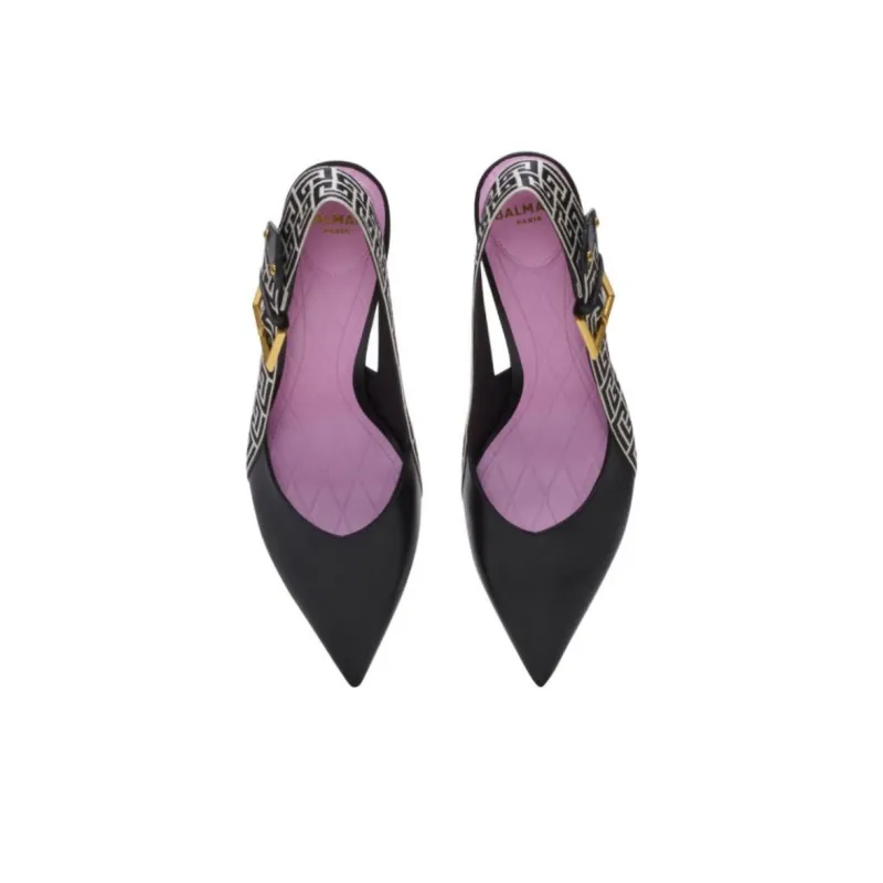 BALMAIN Ruby Ribbon Slingback Pumps-3