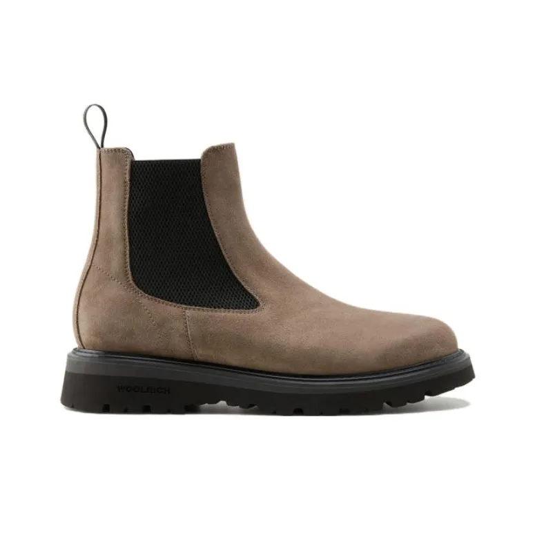 WOOLRICH Short Chelsea Boots Men's Brown-1