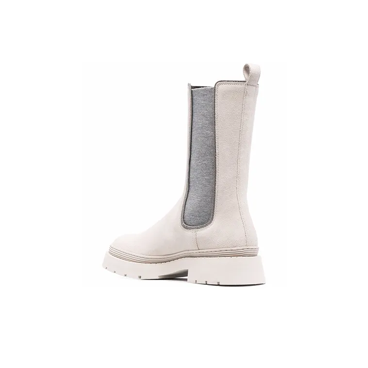 Brunello Cucinelli Chelsea Boots Women's White-3