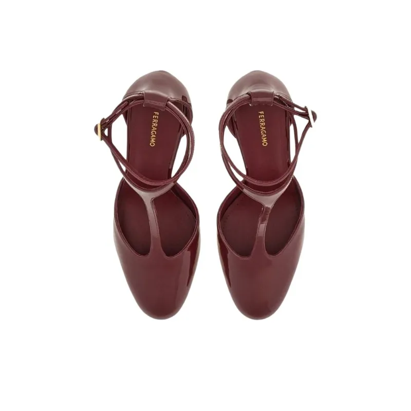 FERRAGAMO Slim Heel High Heels 9.5cm Women's Red-3