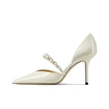Jimmy Choo Aurelie Slim Heel High Heels 8.5cm Women's Ivory