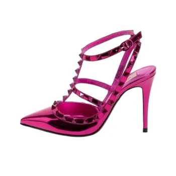 Valentino Slim Heel High Heels 10.5cm Women's Rose Red