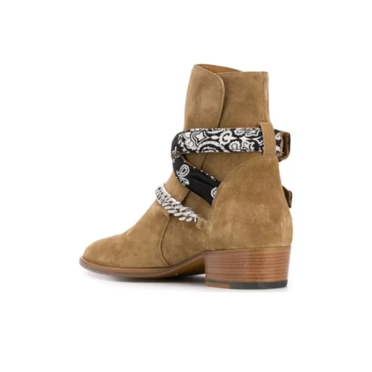 AMIRI Bandana Buckle Boot 'Tan'-3