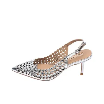 NICOLI Santiago Slim Heel High Heels 7cm Women's Silver