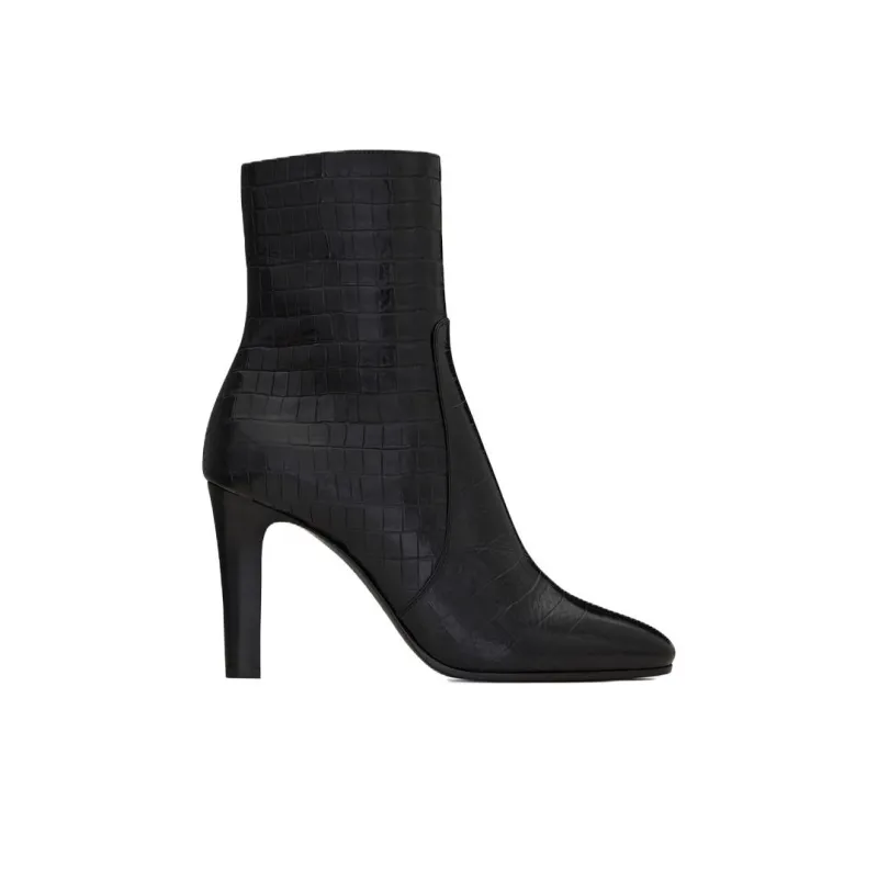 SAINT LAURENT Jane Ankle Boots 9cm Women's Black-1