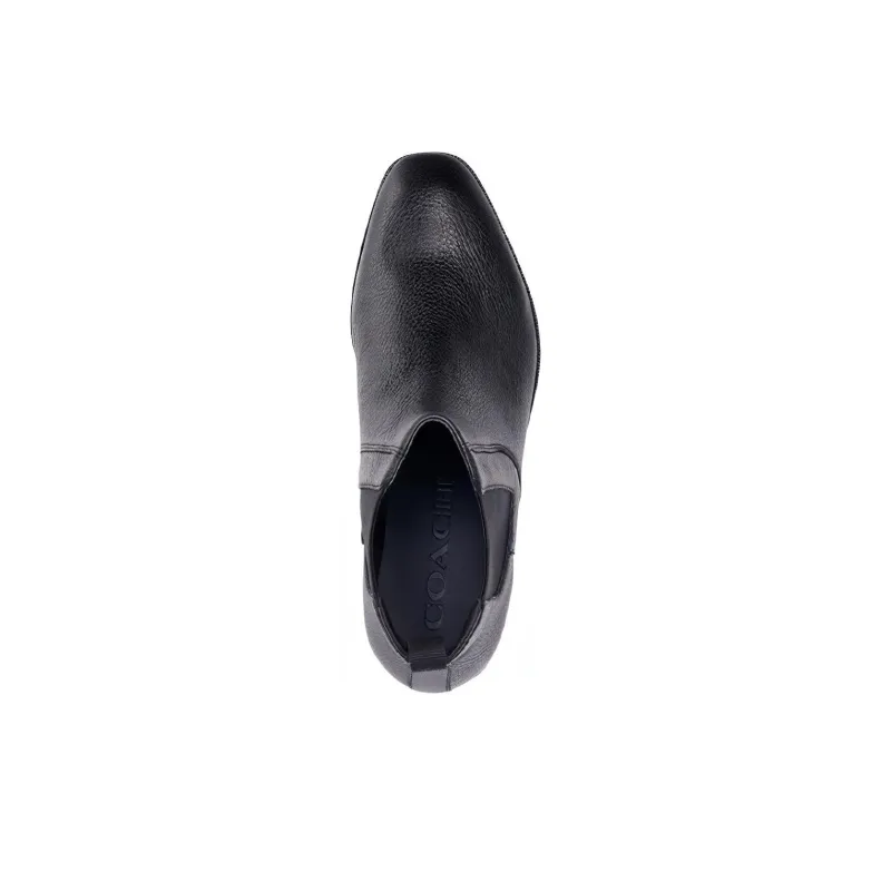 COACH Short Chelsea Boots Men's Black-2
