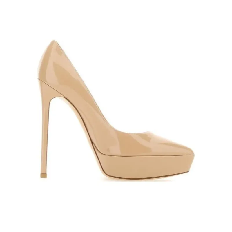 GIANVITO ROSSI Slim Heel High Heels 12cm Women's Apricot-1