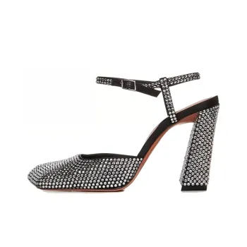 AMINA MUADDI Charlotte 95mm Crystal-embellished Sandals