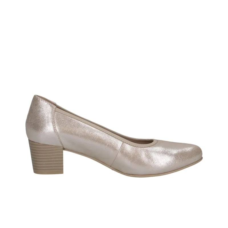 CAPRICE Tatiana Chunky Heel High Heels 4.8cm Women's Gold-1