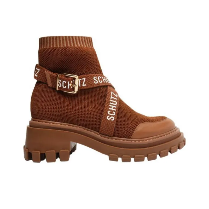 Schutz Tratorada Ankle Boots 6.5cm Women's Brown-1