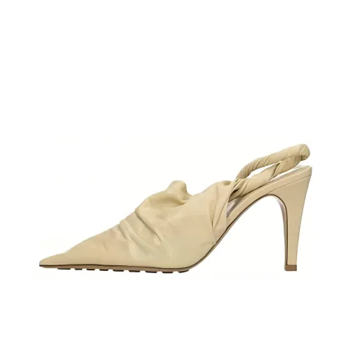 Bottega Veneta Slim Heel High Heels 10cm Women's Beige Yellow