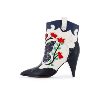 Sophia Webster Shelby Ankle Boots 8.5cm Women's Black White