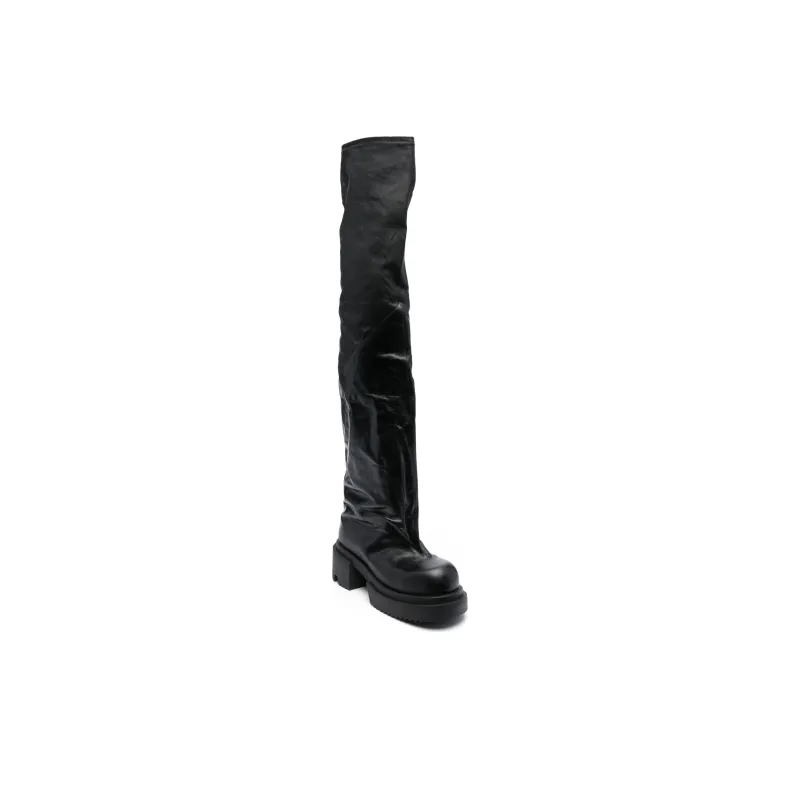 RICK OWENS Bogun 78mm Leather Flared Boots-2
