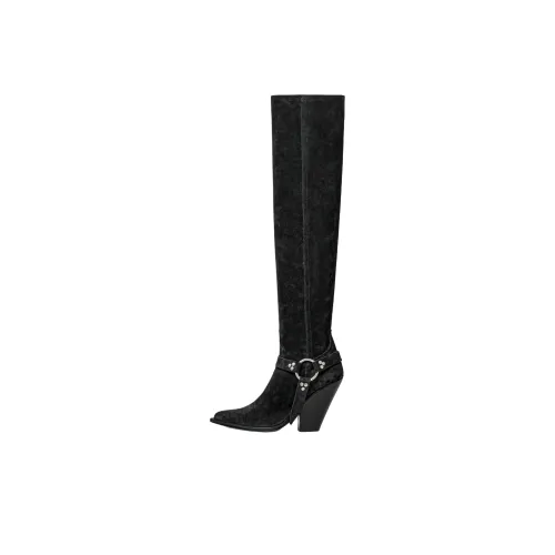 SONORA BOOTS 오버 더 니 부츠 블랙 여성