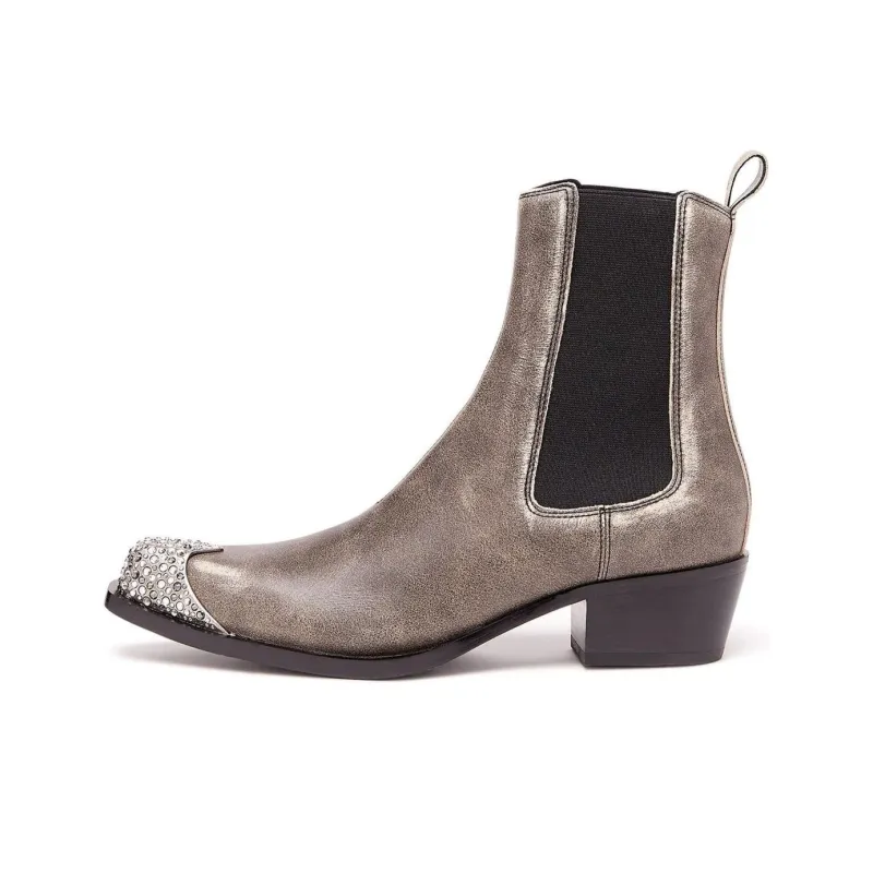 DIESEL D-Calamity Short Chelsea Boots Women's Brown-0