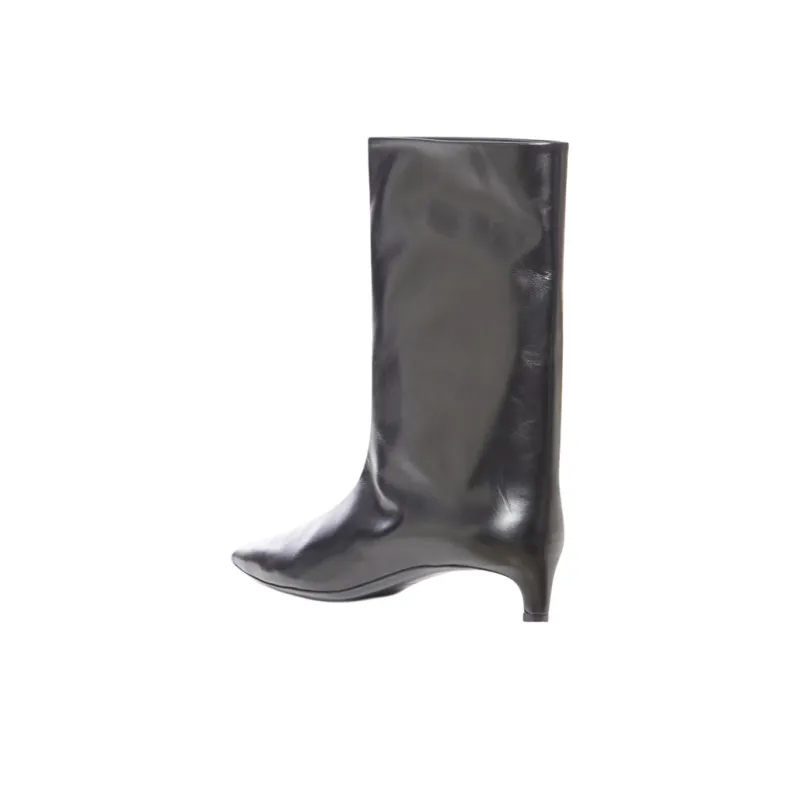 JIL SANDER Ankle Boots 4cm Women's Black-3