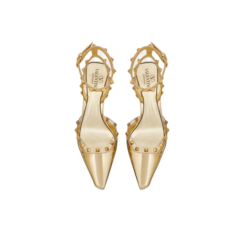 Valentino Garavani Rockstud Couture 50mm Mirrored Pumps-4