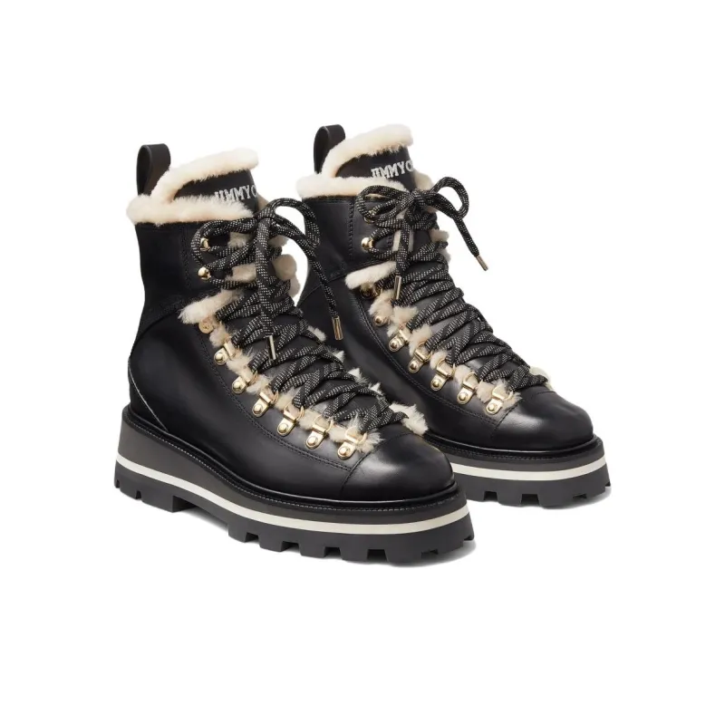 Jimmy Choo Chike Shearling-trimmed Boots-2