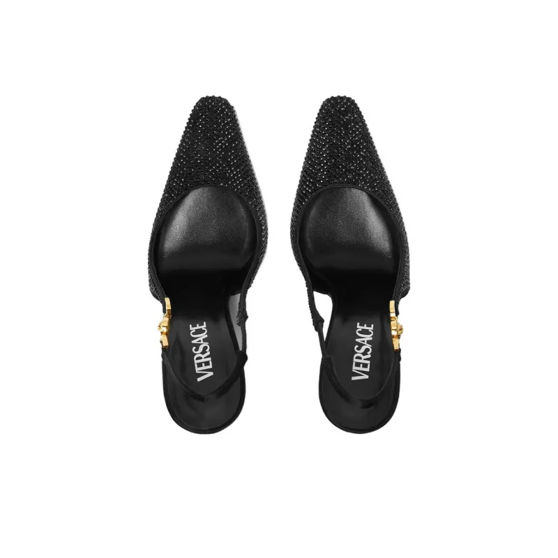 VERSACE Medusa '95 Crystal Slingback Pumps-3