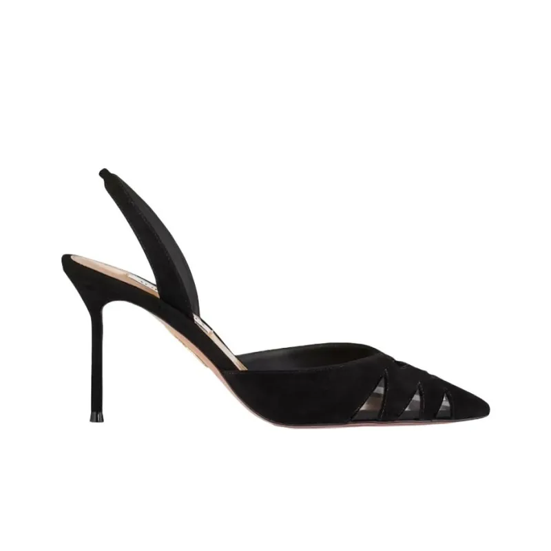 AQUAZZURA Peek Slim Heel High Heels 8.5cm Women's Black-1