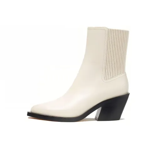 COACH Ankle Boots 6.5cm Women's White