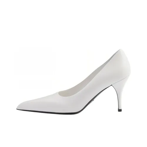 PRADA Slim Heel High Heels 8.5cm Women's White