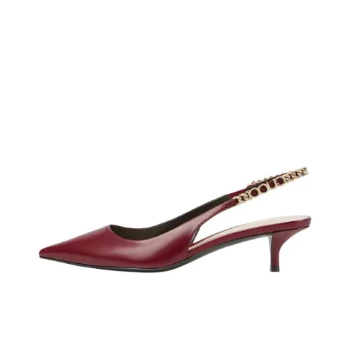 GUCCI Signoria Slim Heel High Heels 4.3cm Women's Red