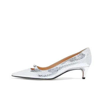 SERGIO ROSSI Isobel Slim Heel High Heels 4.5cm Women's Silver