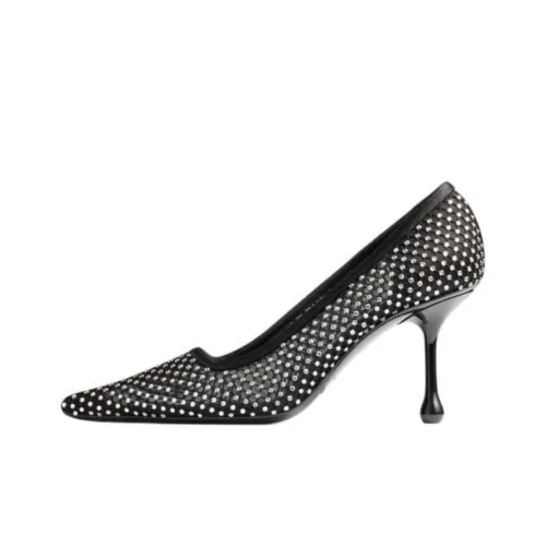 Jimmy Choo Irregular Heel High Heels 8cm Women's Black