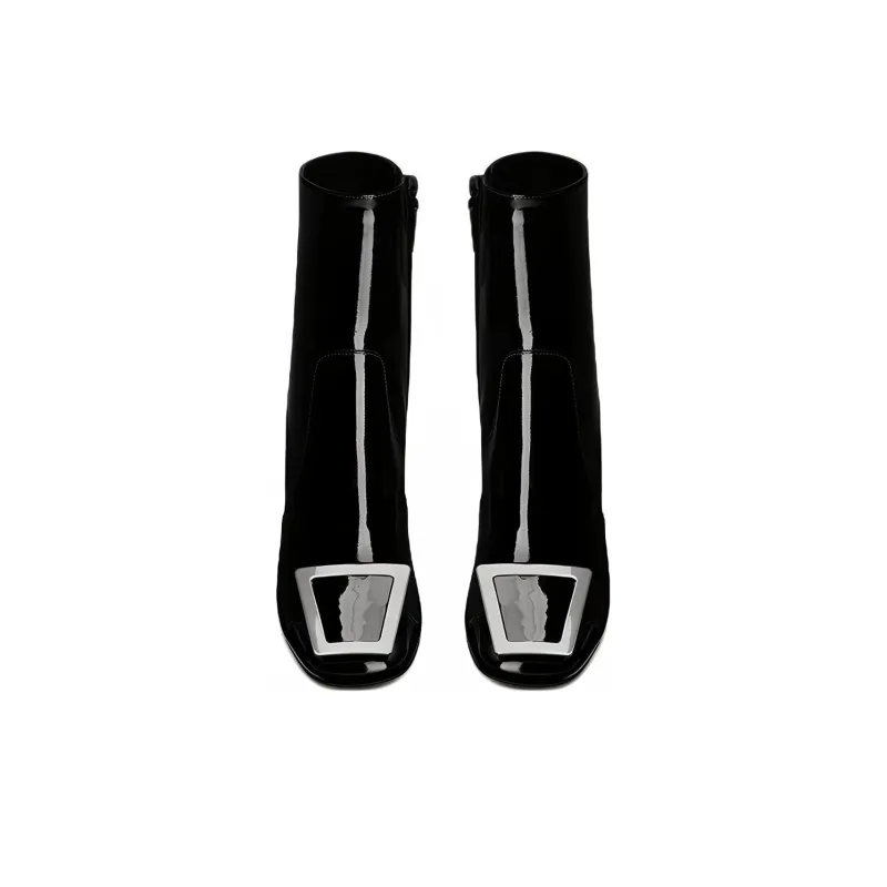 SAINT LAURENT MAXINE Ankle Boots 7cm Women's Black-3