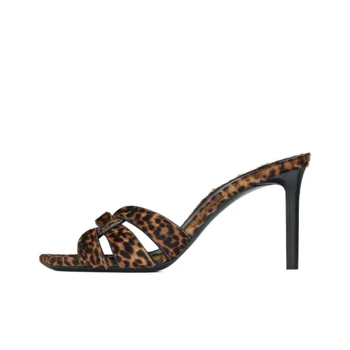SAINT LAURENT Tribute Slim Heel High Heels 8.5cm Women's Brown