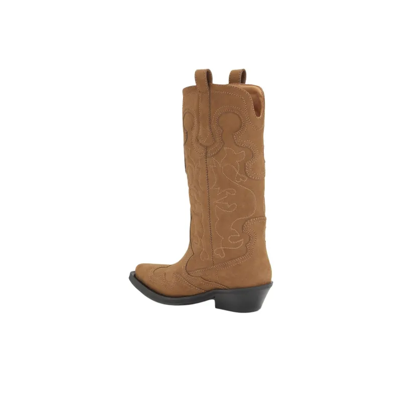 GANNI Ankle Boots Women's Brown-3
