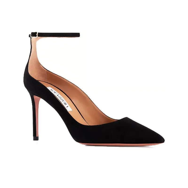 AQUAZZURA Love Affair Slim Heel High Heels 8.5cm Women's Black-2